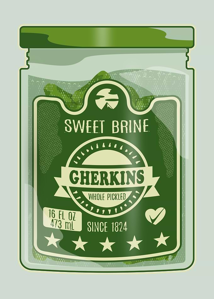 Green pickle jar