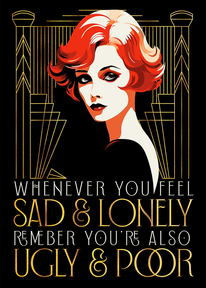 Funny Art Deco Print