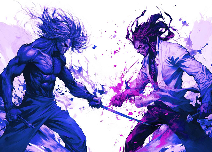 Warrior Battle Cyberpunk