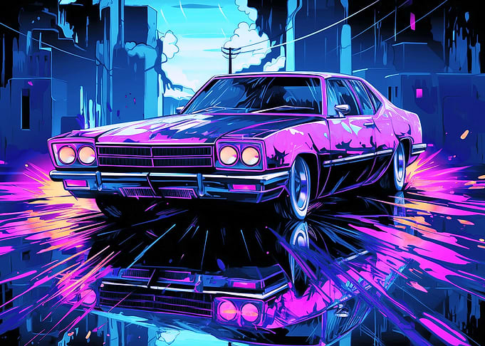 Retro Car Cyberpunk