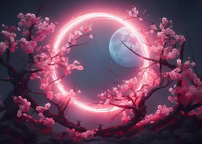 Cherry Blossom Landscape