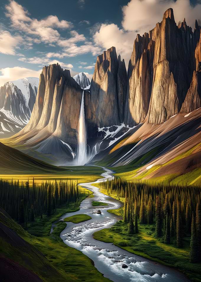 Waterfall in Forest