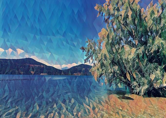 Beach in Lake Maggiore