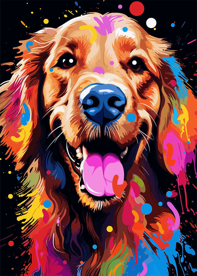 dog paint art