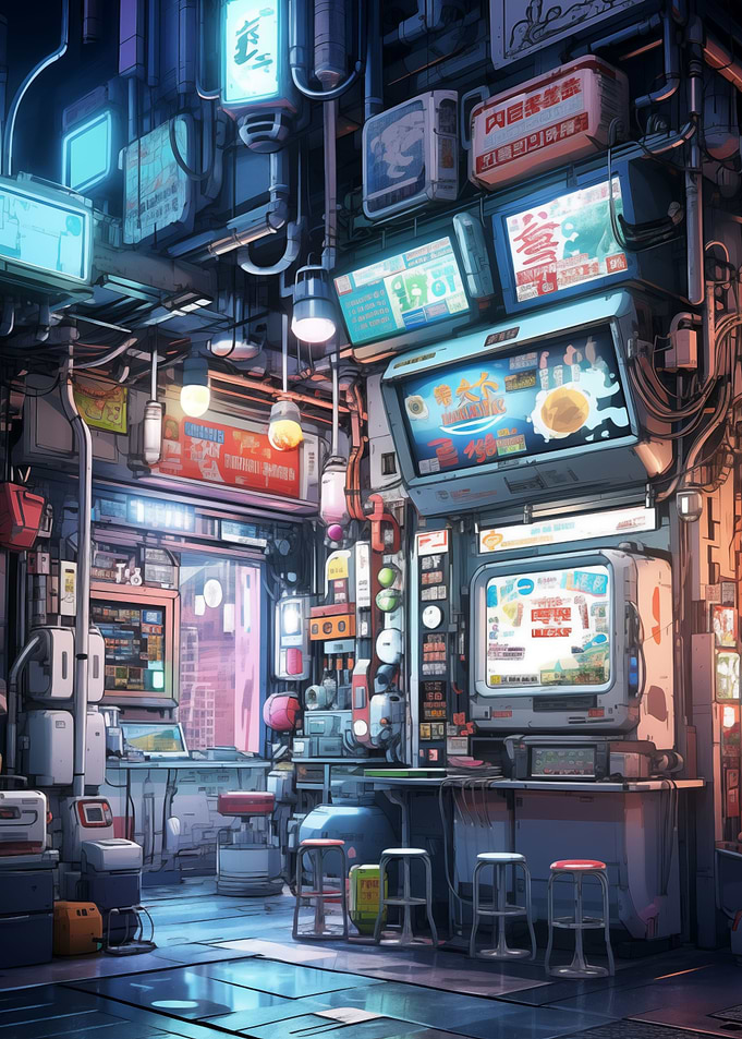Cyberpunk City Backstreet