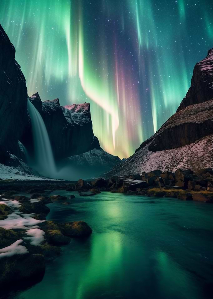 Green Aurora Borealis