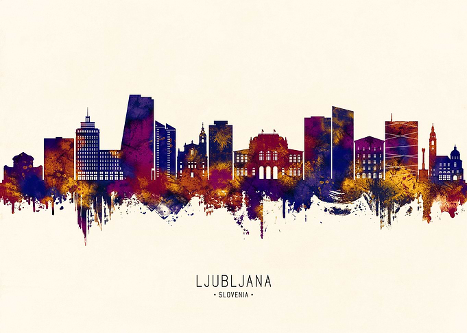 Ljubljana Slovenia Skyline