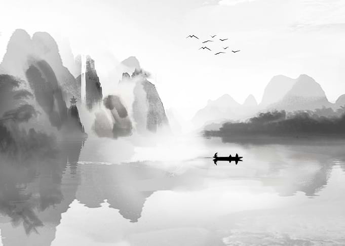 Japanese Mountains lake