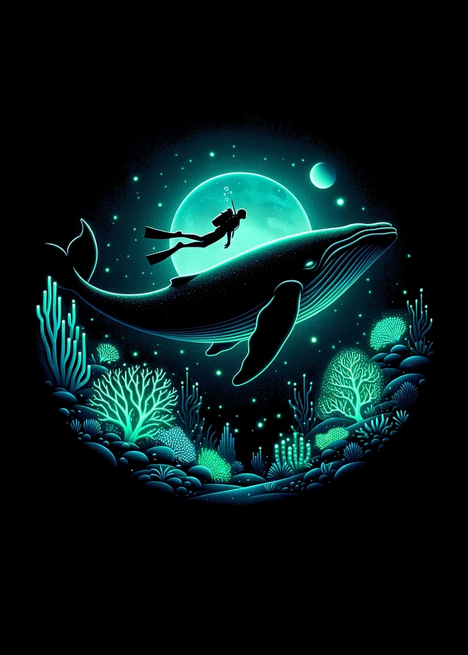 Scuba Diver Whale
