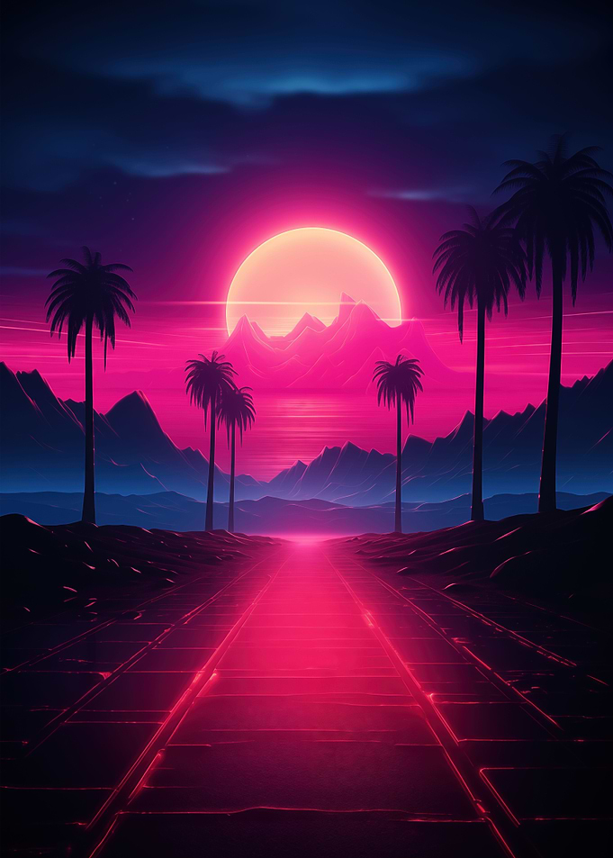 Retrofuturistic Sunset