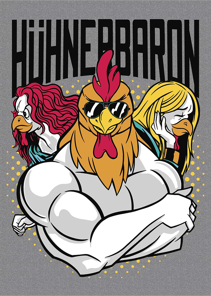 Buff Rooster and Chickens