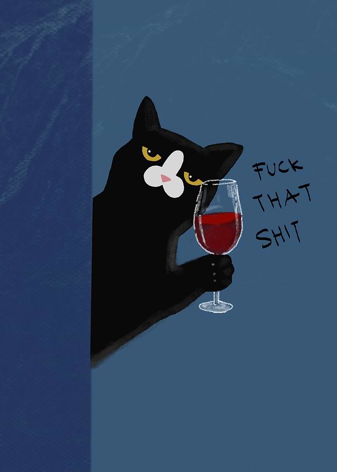 fuck that shit cat