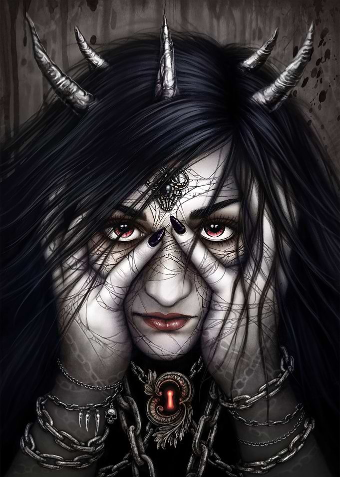 Black demon in Chains