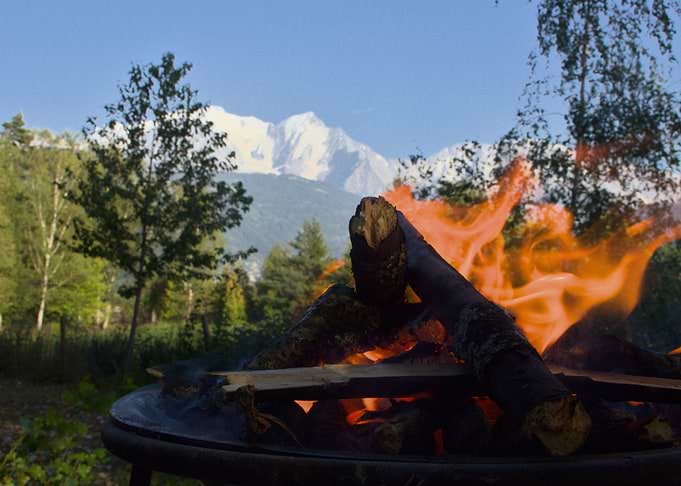 Mountain campfire
