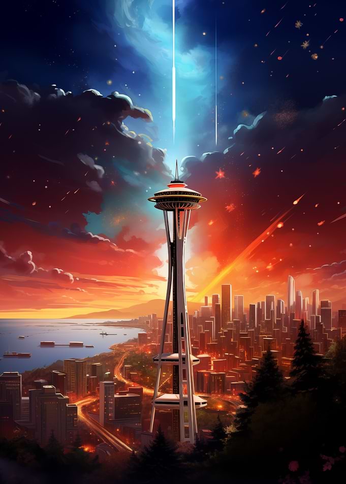 Space Needle Seattle Paint