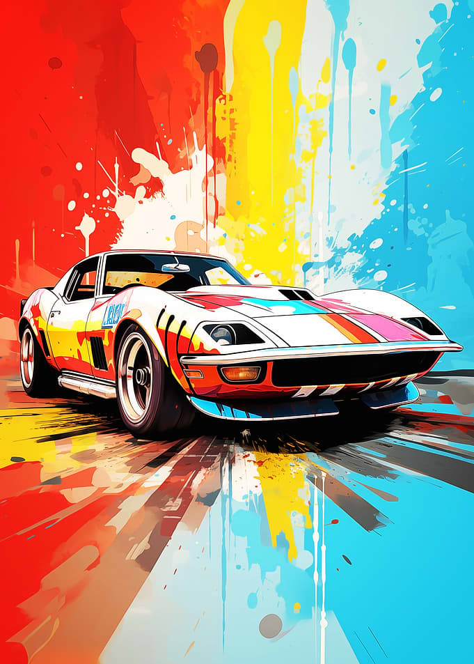 American Muscle Car PopArt