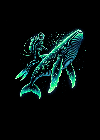 Scuba Diver Whale