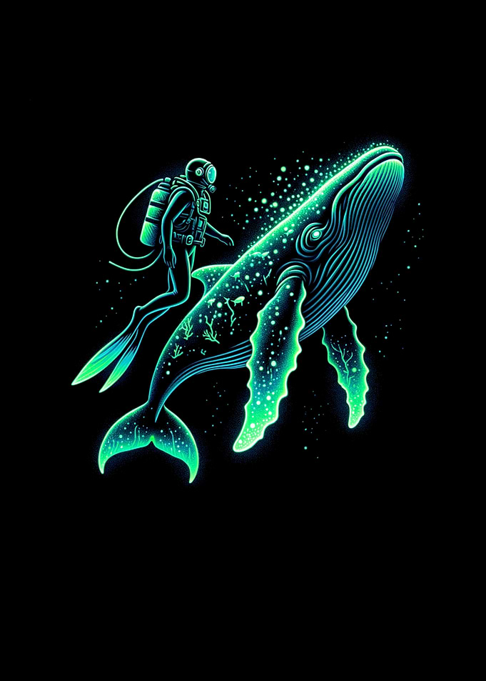 Scuba Diver Whale