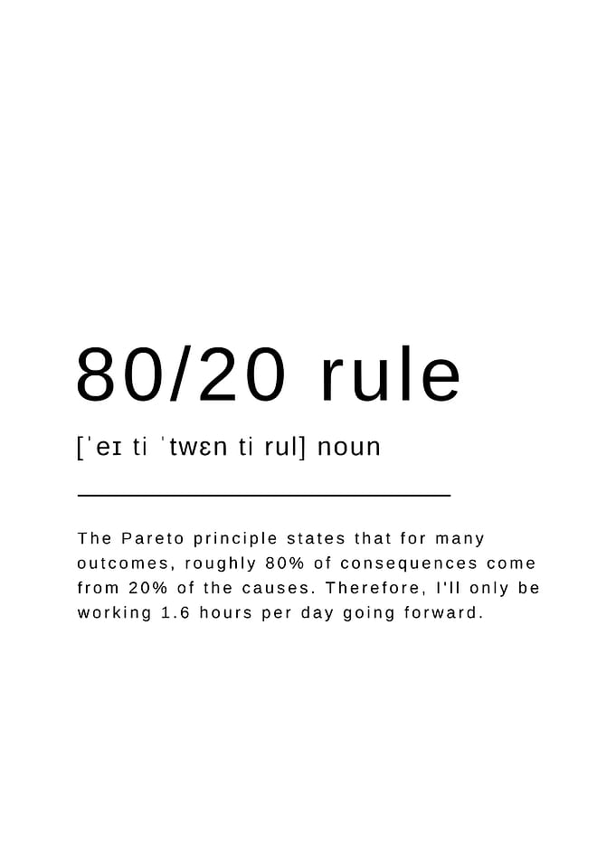 80 20 rule engineer