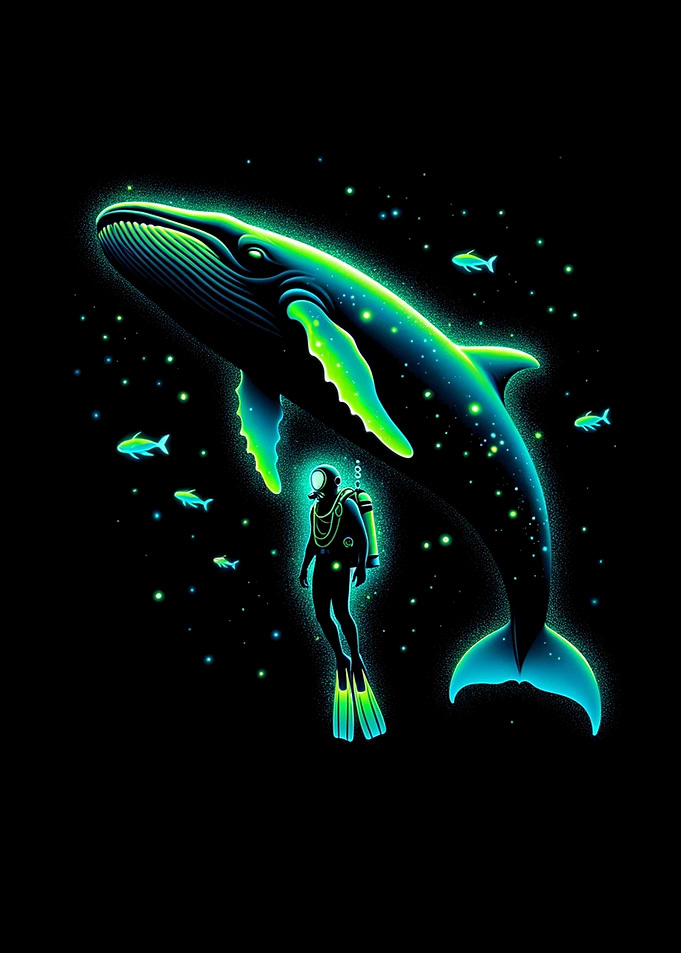 Scuba Diver and Whale