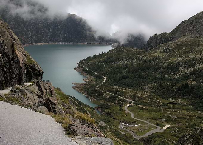 Mountain lake path