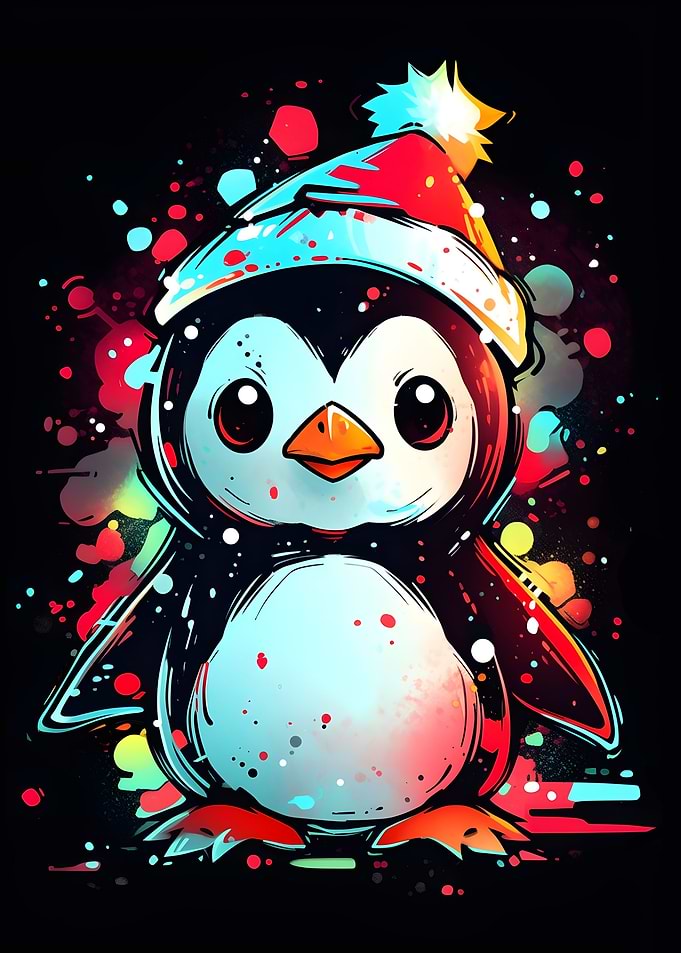 Christmas Hat Penguin