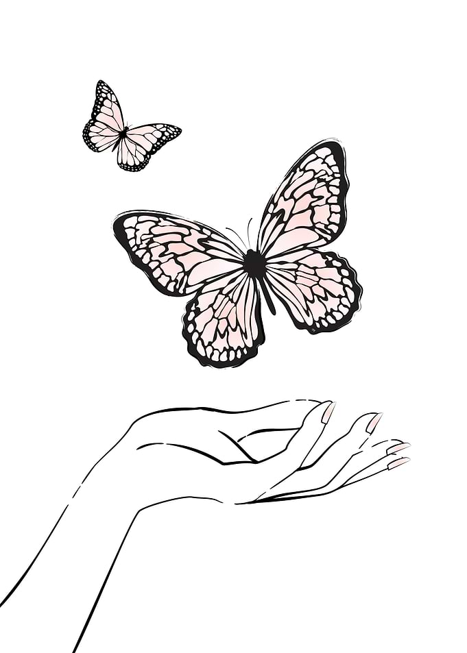 Holding butterflies