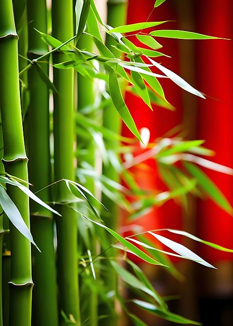 Bamboo Symphony — living room metal wall art