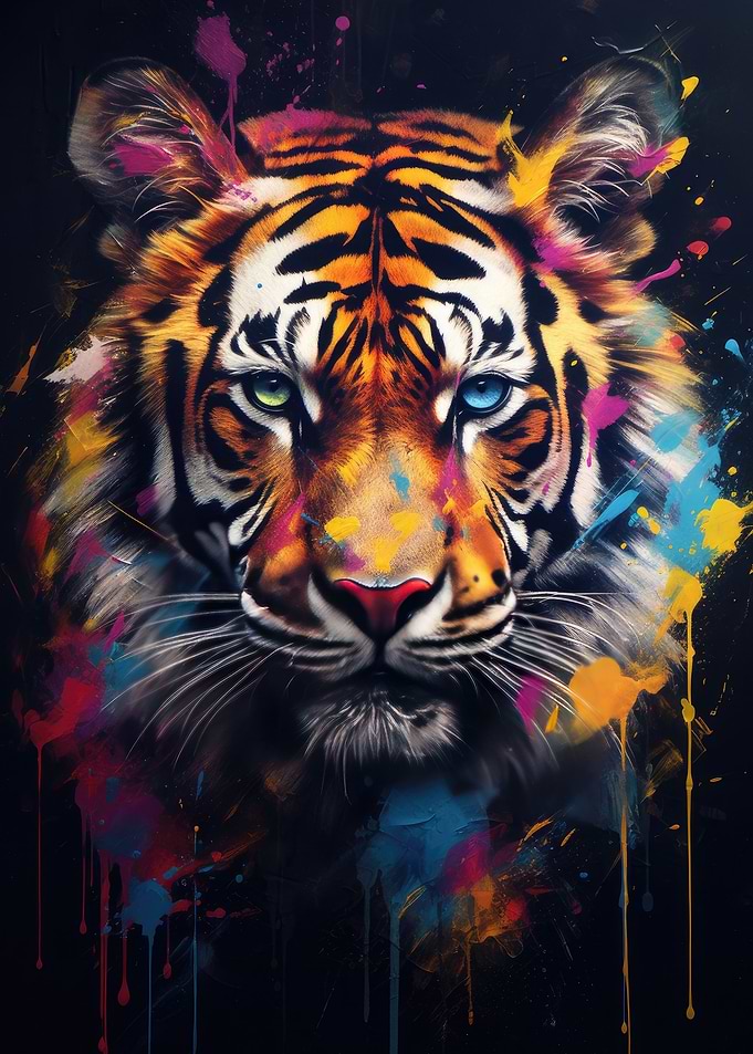 Tiger Graffiti Mural