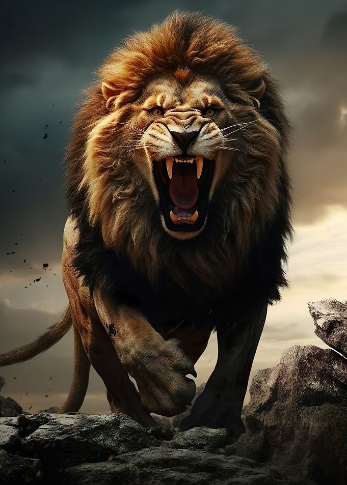 Lion on Mountain