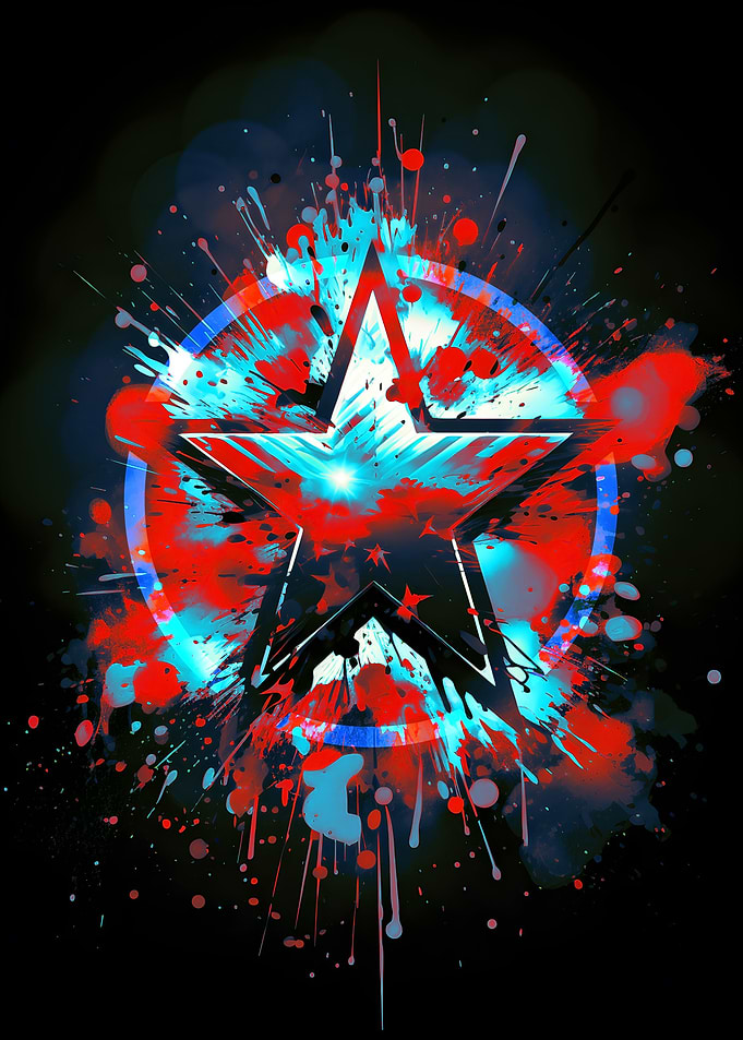 US Army Star Abstract Deco