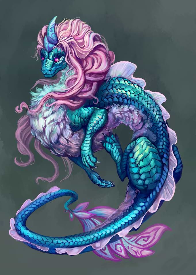 Blue water dragon princess
