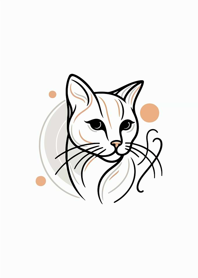 Minimalist Cat Elegance