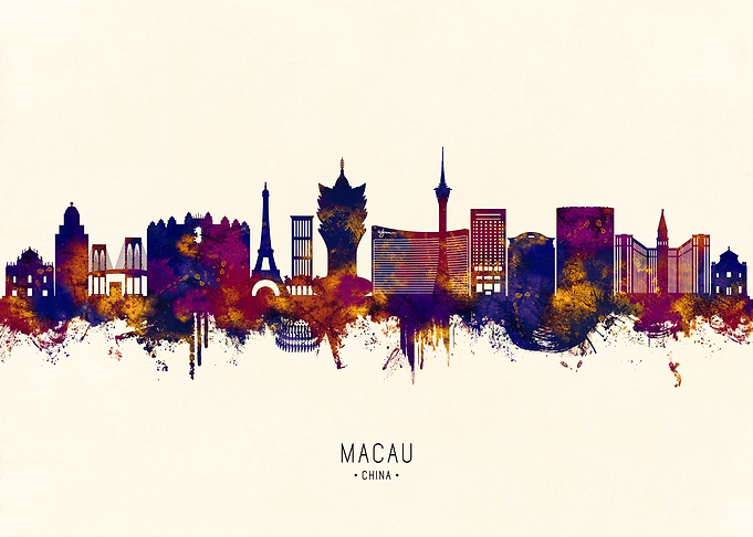 Macau China Skyline