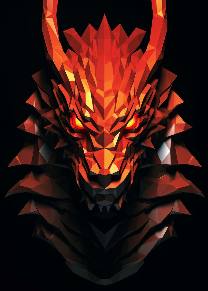 Geometric Style Dragon