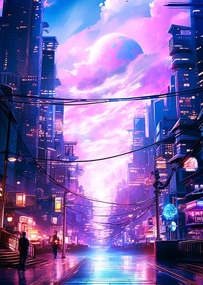 Cyberpunk Synthwave City