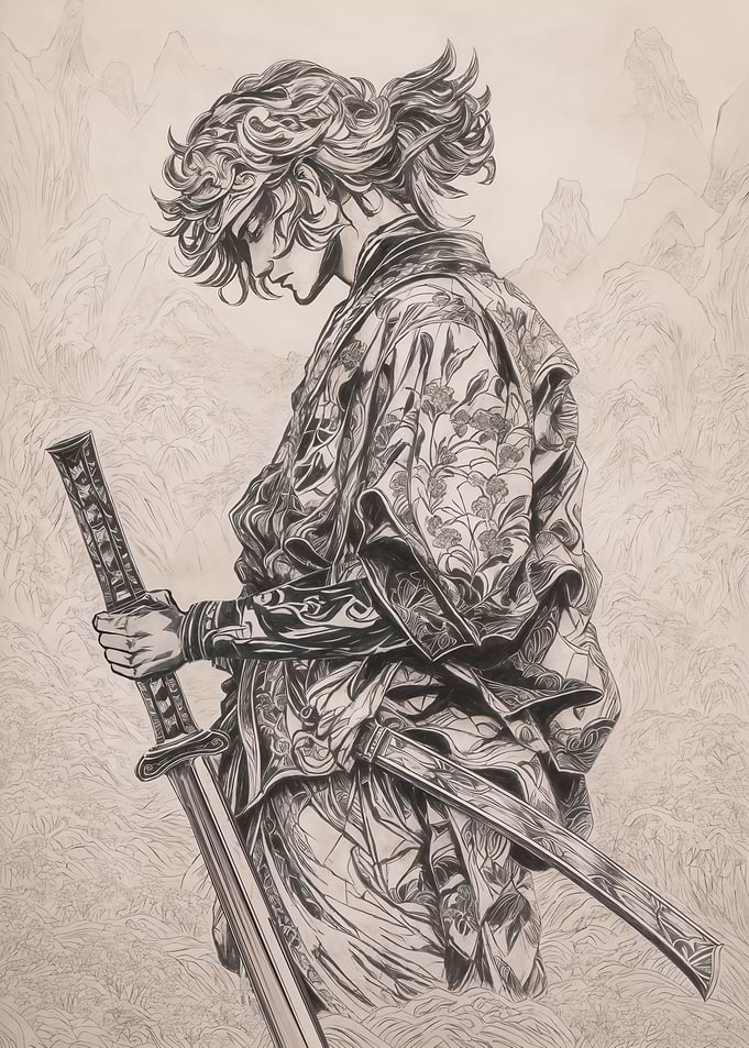 Samurai Warrior with Sword