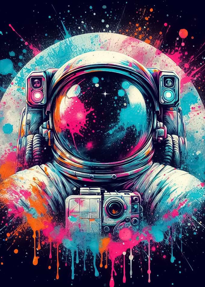 colorful astronaut