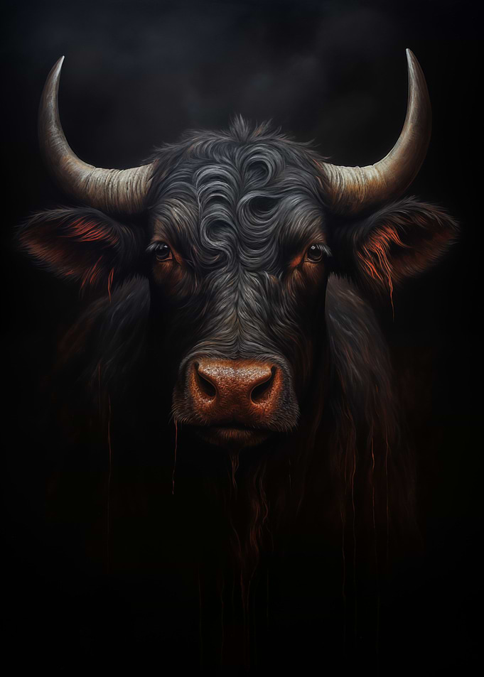 Bull Cow Portrait