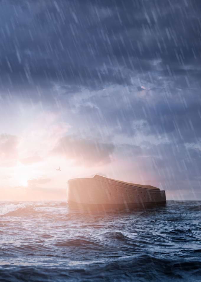 Noah Ark during sunset