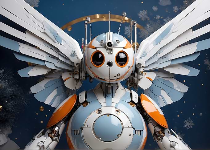 Futuristic Robot Angel