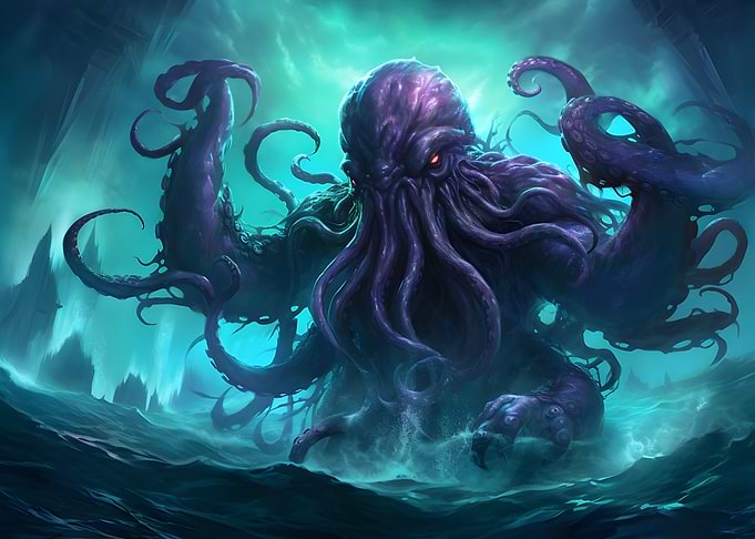 Cthulhu Ocean Deco Art