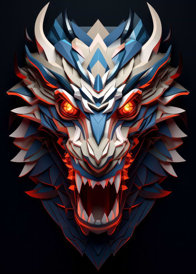 Geometric Dragon Animation