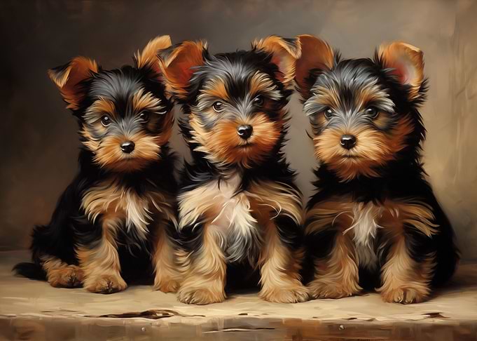 Yorkshire terrier puppies