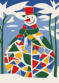 Funny Colorful Snowman