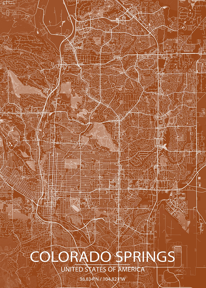 Colorado Springs Brown Map