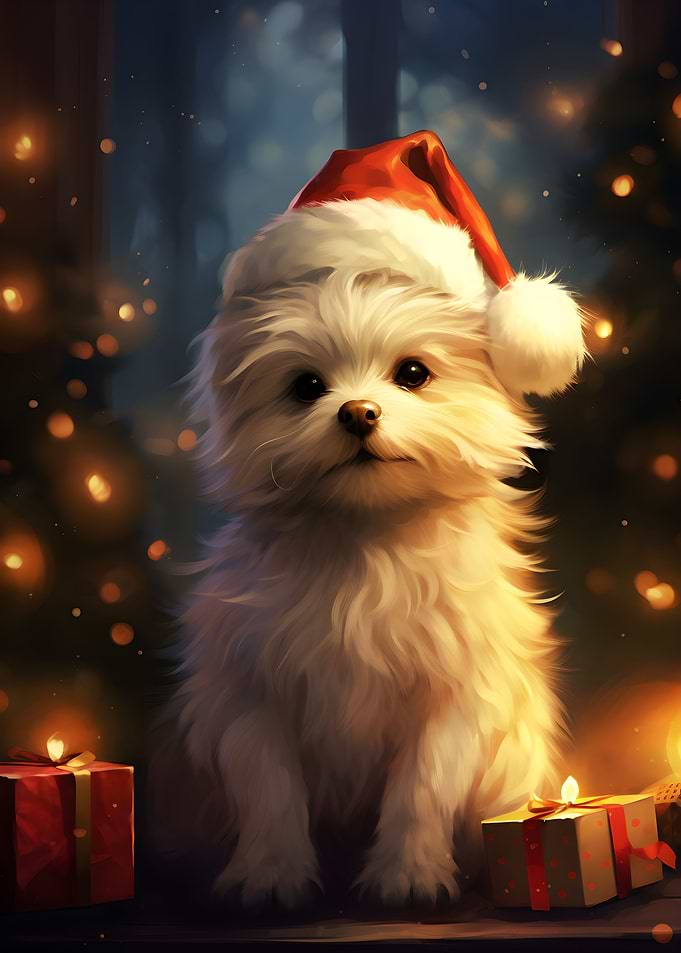 Puppy Christmas Animals