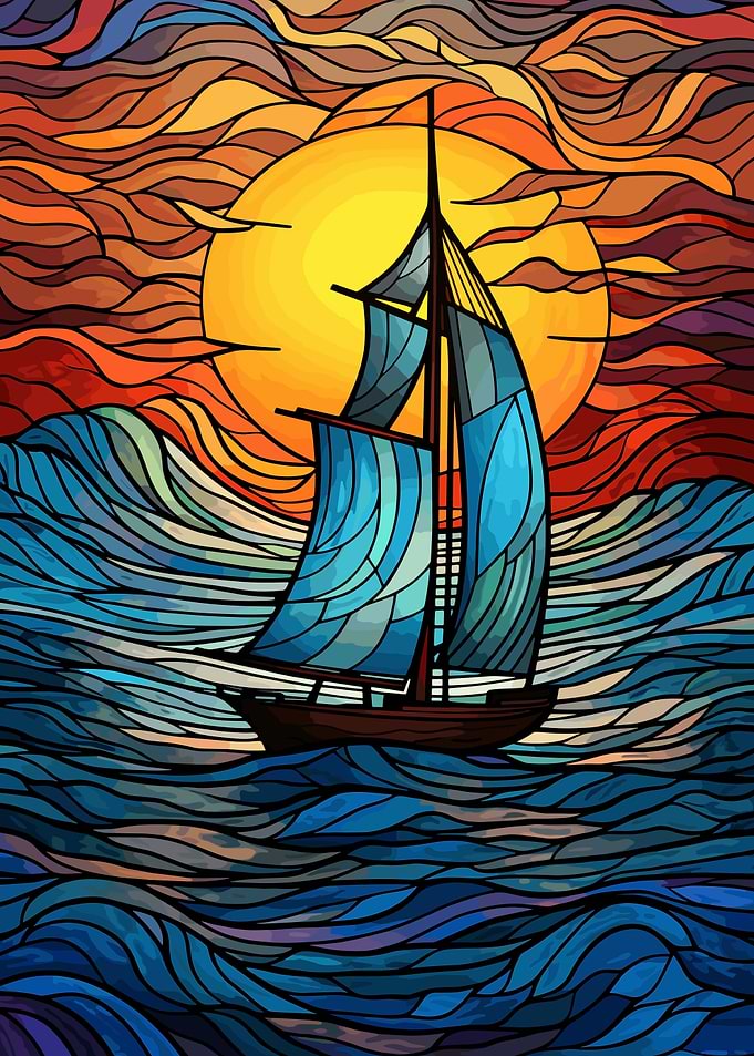 Sailing The Sea Abstract