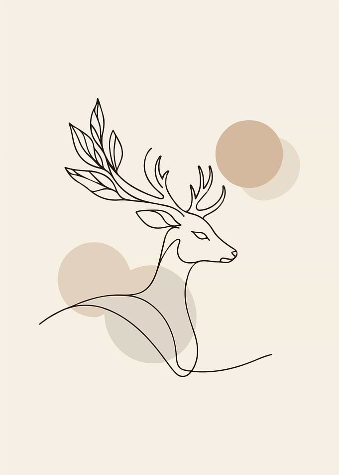 Abstract Deer Art