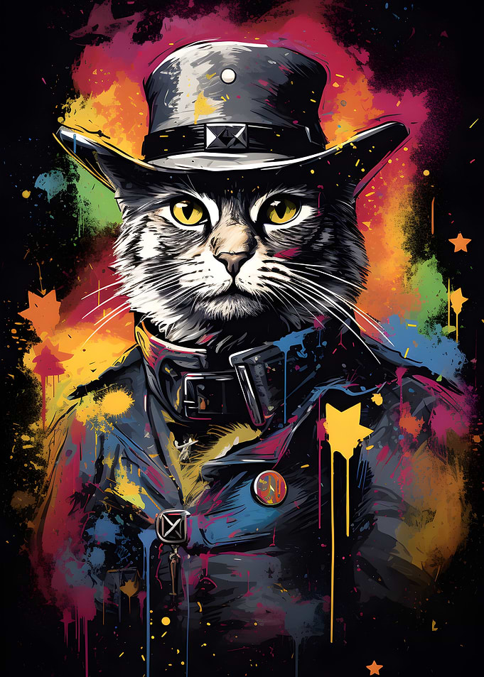 Sheriff Cat Painting